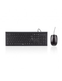 Hama Cortino Wired Keyboard and Mouse Desktop Kit  Soft Touch Keys   1000 DPI Mouse
