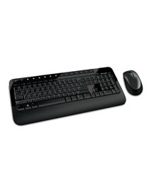 Microsoft 2000 Wireless Keyboard and Mouse  2.4 GHz  BlueTrack Technology Ambidextrous Mouse  Full-Size Keyboard with Comfort Palm Rest  Compatible with Windows  Mac and Android  UK Layout  Black
