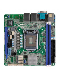 Asrock Rack E3C236D2I Server Board  Intel C236  1151  Mini ITX  DDR4  Dual GB LAN  IPMI LAN  Serial Port  M.2